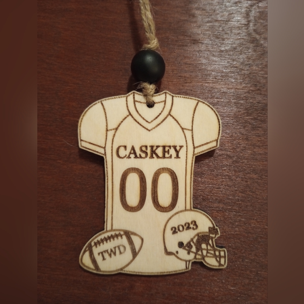 Personalizable Engraved Football Ornament
